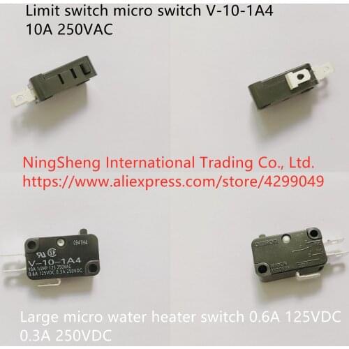 Original new 100% limit switch micro switch V-10-1A4 10A 250VAC 0.6A 125VDC 0.3A 250VDC large micro water heater switch