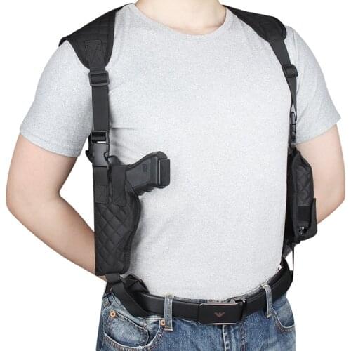 Portable Outdoor Tactical Shoulder Holster Hidden Under The Arms Double Magazine Holster Bags Light Invisible Agents