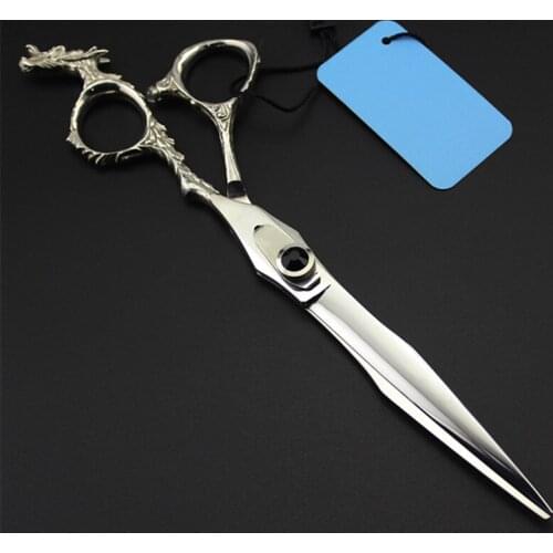 High quality professional Japan steel 7 '' Gem Dragon Pet dog grooming hair scissors cutting shears berber hairdressing scissors
