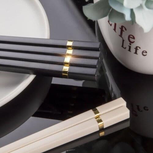 Factory Direct Sales Candy Color Heat Resistant Hotel Household Chopsticks Alloy Chinese Simple Alloy Chopsticks
