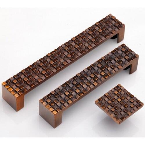 Unique Drawer Knobs Handles Antique Coffee Brass Dresser Pulls Handles Dresser Knob Cabinet Pulls Hardware Retro Knobs