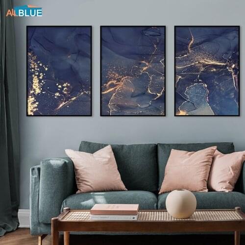 Scandinavian Abstract Luxury Golden Marble Poster Gallery Wall Art Picture Decorative Prints Canvas Painting Nordic Home Decor