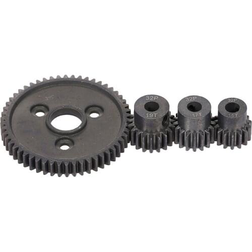 Heavy Duty Hardened Steel Spur 54T Gear with 15T/17T/19T Pinion for Traxxas Slash 4X4 Stampede 4X4 Traxxas 1/10 Summit Traxxas