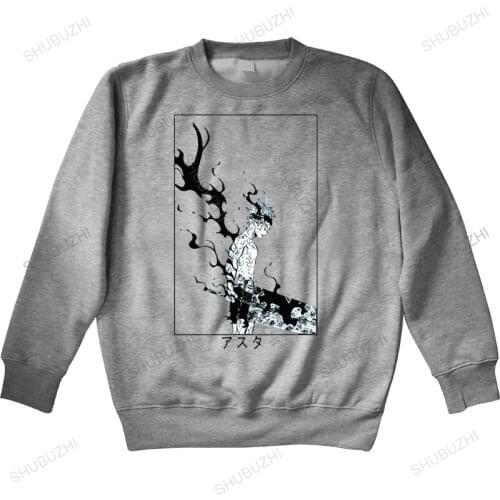 Asta Box black clover print hoody Japanese anime hoody mens autumn cotton round neck shubuzhi sports style hoody