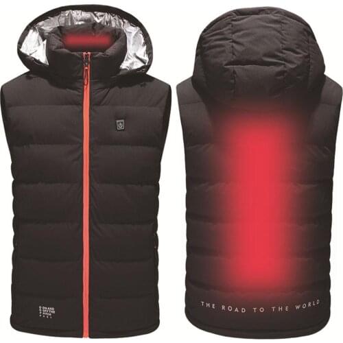 Smart Motorbike Electric Heating Vest USB Charging Three-speed Temperature Control Motorcycle Vest Camping Hiking Warm Jacket