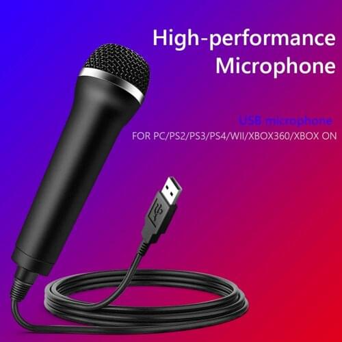 Universal USB Wired Microphone Karaoke Mic for PlayStation 4 PS4 Switch Wii Xbox PC