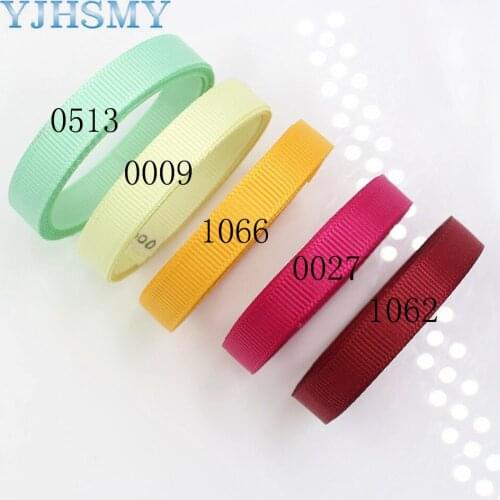 YJHSMY J-18515-L10MM,10 mm 10 yards Solid Color Ribbons Thermal transfer Printed grosgrain Wedding Accessories DIY material