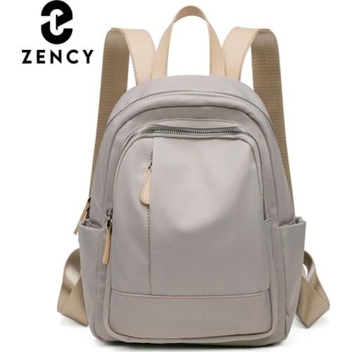 Zency Large Capacity Womens Backpack Multi-layer Space Versatile Female Knapsack Anti-theft Waterproof Nylon Ladies Rucksack