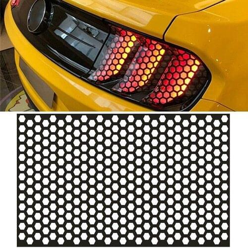 Car tail light honeycomb sticker decal tail light decoration sticker rear lamp cover sticker tail light film car sticker 1pc