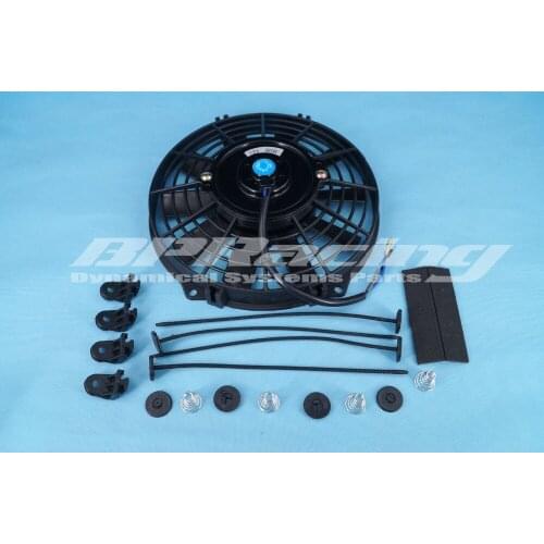 10" INCH PUSH/PULL 12V 80W SLIM REVERSIBLE ELECTRIC RADIATOR AUTO FAN / ELECTRIC RADIATOR COOLING STRAIGHT BLADE FAN KIT