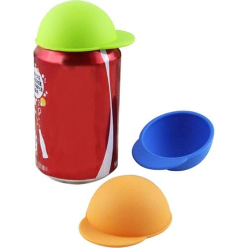 10pcs Cola Can Lids Reusable Soda Can Covers Silicone Cup Cover Leakproof Cup Lids（Random Color)