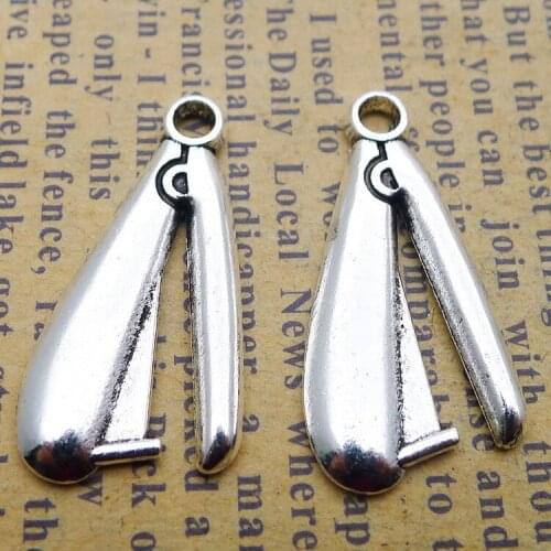 10 PCS/Lot 13mm*25mm Antique Silver Color Jackknife Tool Charm Handcraft Necklace Pendants