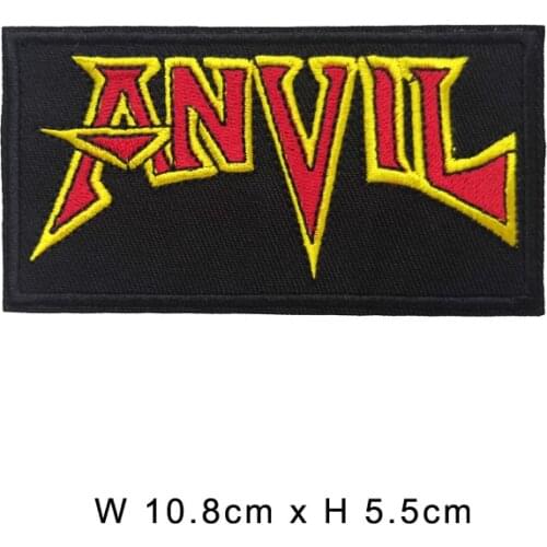 10 PCS ANVIL Heavy Metal Band Embroidered Iron on Patch, Music Biker Vest Fabric Badge DIY Clothing Accessories
