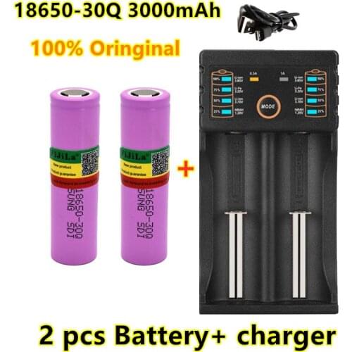 100% original New INR18650 battery 3.7V 18650 3000mAh INR18650 30Q li-ion Rechargeable Batteries