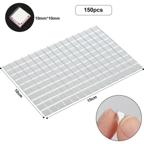 10x10mm Self-Adhesive Square Glass Mirror Mosaic Tiles For DIY Bathroom Mirror Wall Sticker Handmade Crafts Home Decor