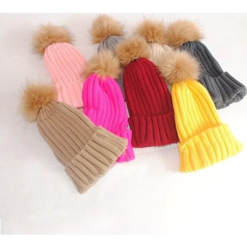 2017 Fashion Women Men Winter Warm Hat Adults Caps Fur Pompom Beanies Kinitted Hats Gorros