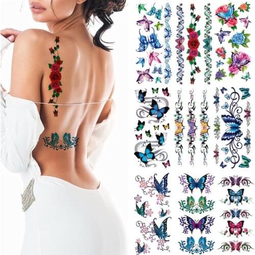 24 Sheets Women Tattoo Sticker Fashion Decorative Fake Tattoo Temporary Tattoo Disposable tattoo stickers Fake Tattoo Sticker