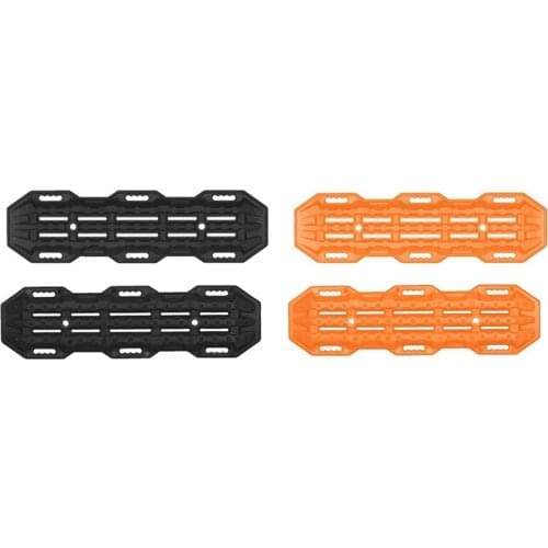 4Pcs Sand Ladder Recovery Ramps Board for 1:10 RC Crawler Axial SCX10 Tamiya CC01 TRX-4 D90 MST CFX,Black & Orange