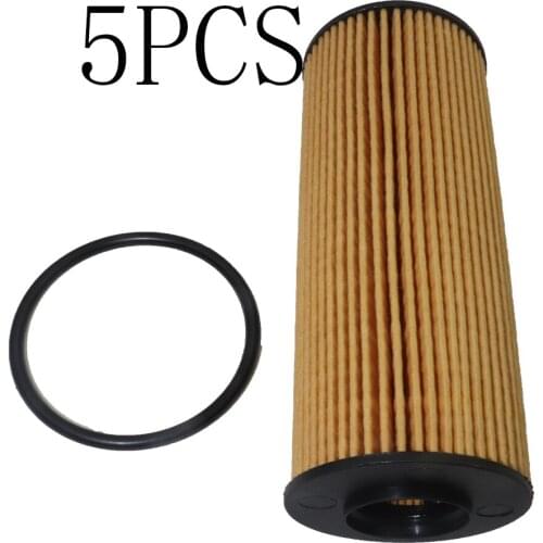 5PCS Car Oil Filter 05184526AA FIT FOR JEEP Grand Cherokee WK2 2009- Cherokee 2013- Wrangler 2007 2008 2009 2010 2011 2012-2018