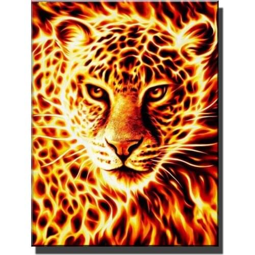 5D DIY Diamond Painting Mosaic Golden Leopard Diamond Embroidery Animal Crystal Sale Full Square Round Rhinestone Decor JX2481