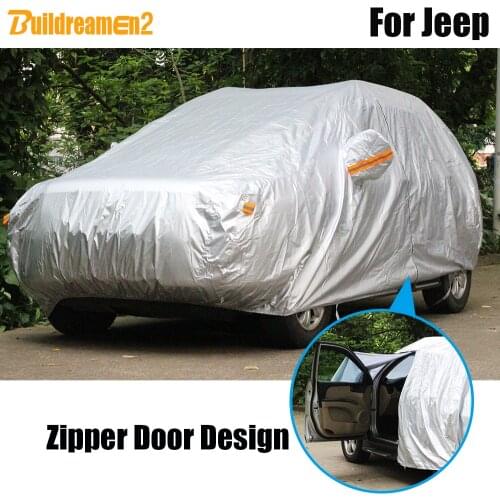 Buildreamen2 Waterproof Car Cover Sun Snow Rain Resistant Cover For Jeep Wrangler Compass Cherokee Commander Liberty Patriot