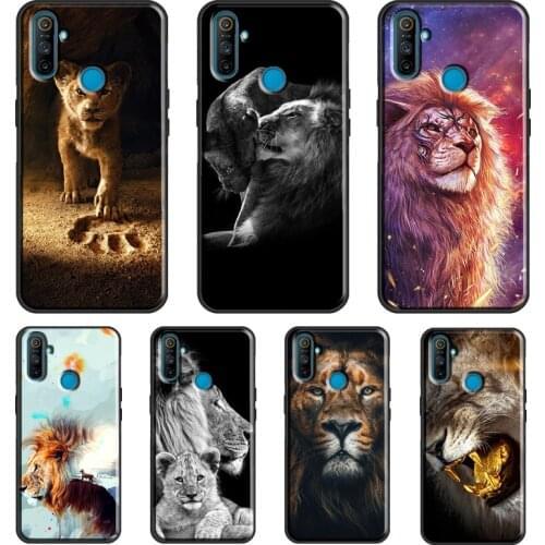 Cool King Lion For OnePlus 9 Pro 8 Pro Nord 8T 9R Case For OPPO Realme 8 Pro Q3 6 7 Pro C15 C3 GT Cover