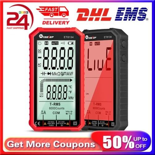 TOOLTOP ET8134 LCD Digital Multimeter Direct Current AC Voltage Current Measurement Capacitance Resistance Voltage Measuring