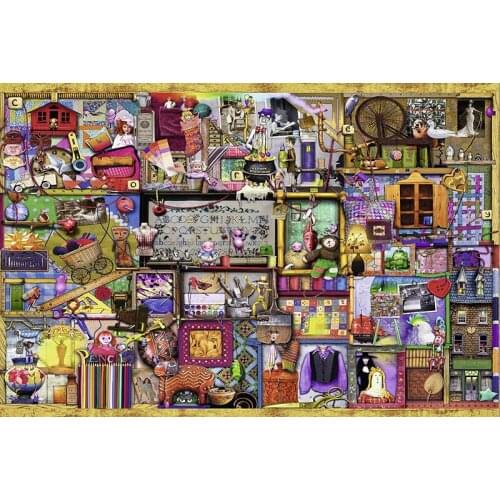 Happy life The wooden puzzle 1000 pieces ersion jigsaw puzzle white card adult childrens educational toys