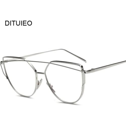 Glasses Frame Classic Round Women Men Metal Frame Optical Glasses Transparent Computer Cat Eye Eyeglasses Frame Reading