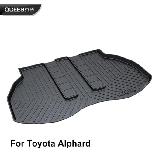 QUEES Custom Fit Cargo Liner Trunk Floor Mat for Toyota Alphard 2013 2014 2015 2016 2017