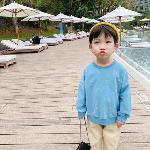 Cute Loose Spring Autumn Boys Sweatshirts Jacket Coat Kids Outwear Teenager Tops Children Clothes Cotton High Quality