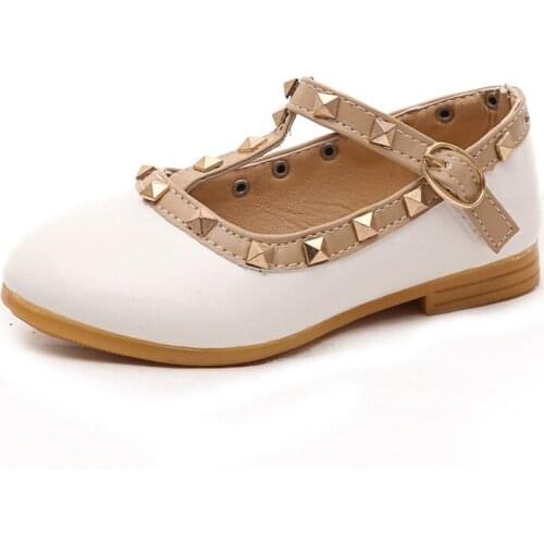 MHYONS 2020 New Girls Sandals Kids Leather Shoes Children Rivets Leisure Sneakers Hot Girls Princess Dance Shoes A-028