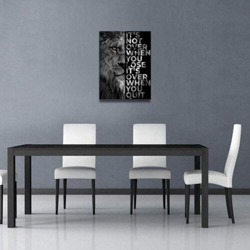 Lion Motivational Canvas Wall Art Inspirational Entrepreneur Quotes Poster Print Painting Picture Home Decor for Living Room