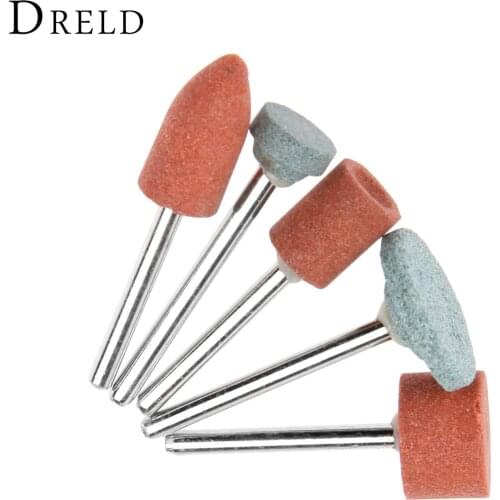 DRELD 5Pcs Dremel Accessories 3mm Shank Grinding Wheel Head for DIY Grinding/Polishing Wood/Mental/Mould Electric Mini Grinder