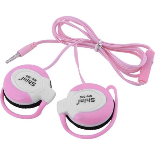 SHINI SN-360 Ear Hook Headsets 3.5mm Wired Stereo Music Earphones Game Sports Headphone with Mic for Smartphone Tablet PC Laptop