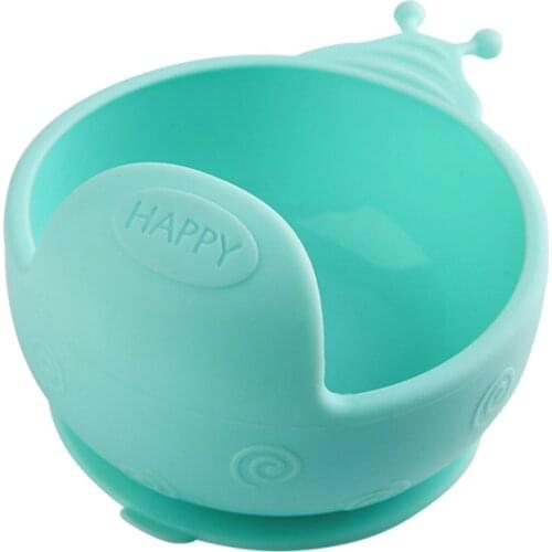 Unbreakable Suction Bowl Cartoon Snail Tableware Dishwasher Microwave Safe Lightweight Snack Baby Bowl with Handle