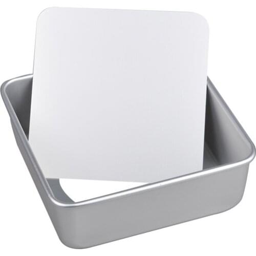 6/8/10 Inch Baking Tray Anodized Aluminum Square Cake Pan with Removable Bottom Nonstick Mousse Chiffon Baking Tray Baking Tools