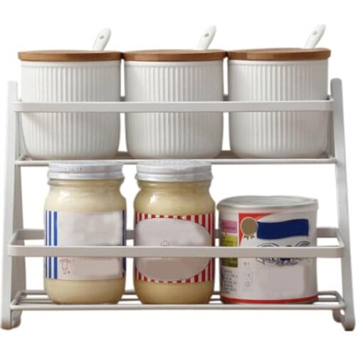 Spice Rack Organizer 2-Tier Heavy Duty Shower Shelf Kitchen Countertop Organizer
