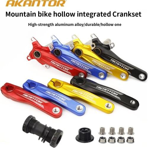 AKANTOR Ultralight Aluminum Alloy MTB Bike Crankset Road Bicycle Crank 104BCD 170mm Crank Arm Bike Chain wheel Bike Accessories