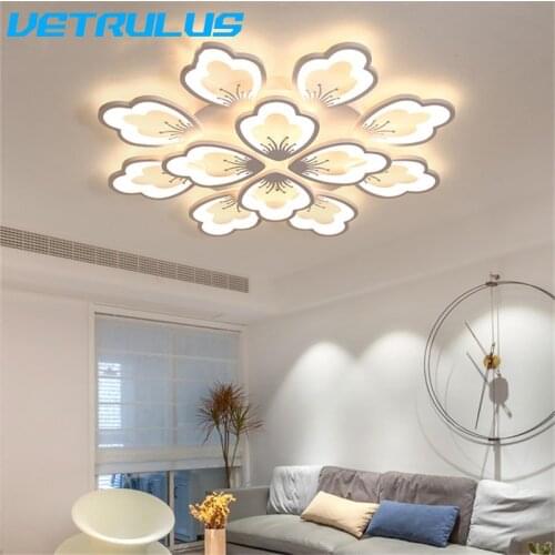 LED Acrylic Chandelier Lotus Heart Light Modern Led Chandelier Lamp Lighting Modern Simple for Living Room Lustre Lamp Lighting