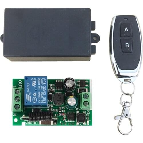 QIACHIP 433Mhz Universal Wireless Remote Control Switch AC 85V 110V 220V 1CH Relay Receiver Module & RF 433 Mhz Remote Controls