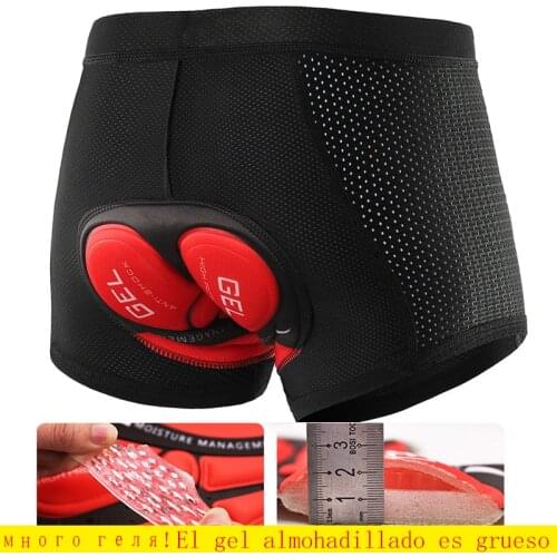 Womens Cycling Shorts Breathable Men Gel Cycling Pants Shorts Underwear 5D Gel Pad Shockproof Bicycle Underpant For Female