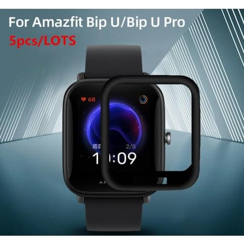 Soft Fibre Glass Protective Film Cover For XiaoMi HuaMi Amazfit Watch Bip U/Pop /Bip U Pro/Pop Pro Full Screen Protector Case