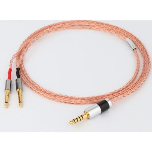 1 piece Hifi Audio 8cores 4.4mm to 2.5mm male plug Headphones Cable Audio Upgrade Cable