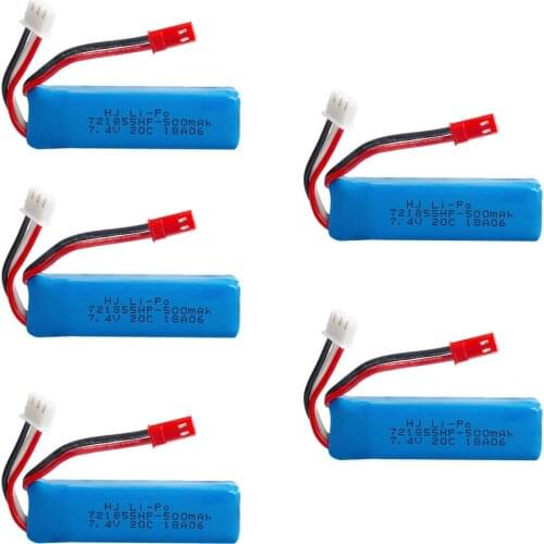 Lipo Battery for WLtoys A202 A212 A222 A232 A242 A252 4WD 7.4V 500mAh 20C battery for Remote control high speed WLtoy car 7.4 V