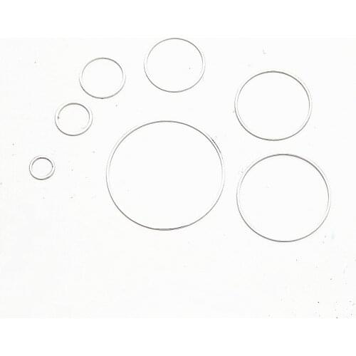 SUTI 50pcs/lot Pure Copper Rhodium Plated Round Shaped Geometric Accessories Fit DIY Handmade Jewelry Making And Finding