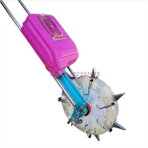 Farmers Hand Push Deep Fertilizer Applicator Topdressing Machine Pierces Seeding Into The Soil