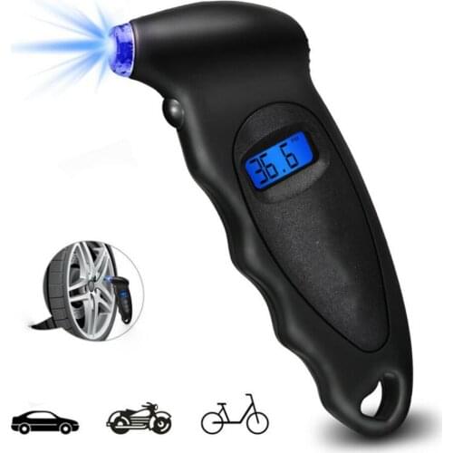 Auto Car Tire Pressure Gauge 0-150 Psi Keychain Style Digital Portable High Accuracy Motorcycle Air Pressure Tester with Battery