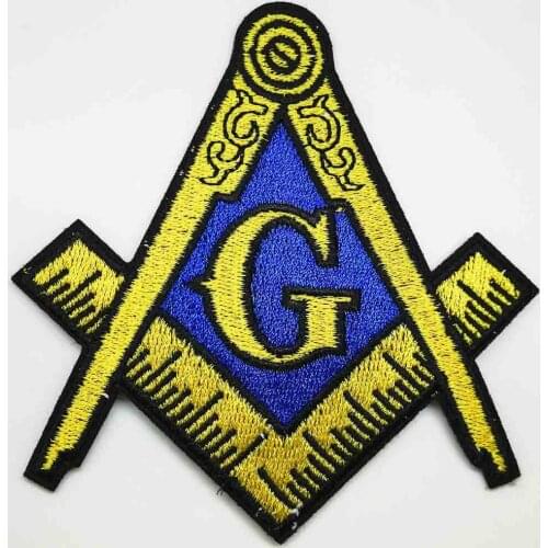 Free Mason Iron On Patch Embroidered Clothes Patch For Clothing Clothes Stickers Garment Apparel Accessories