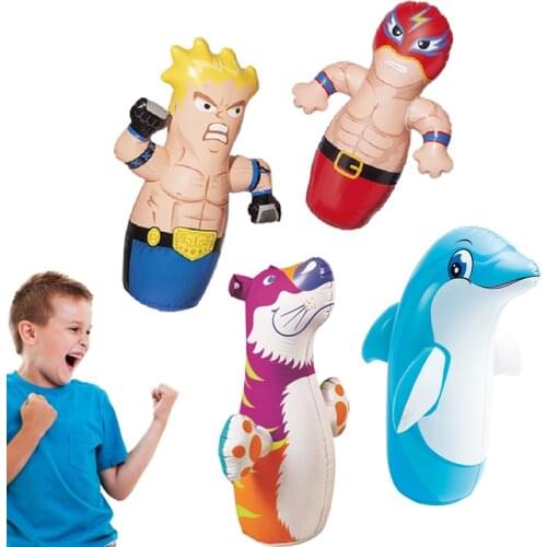 Boxing Inflatable Punching Bag Kids Tumbler Children Games Sport Toys For Boys Girls 5 6 7 8 9 10 Years